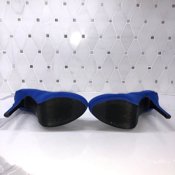 Wild Rose Cobalt Blue Stiletto Heels - Picture 5 of 6